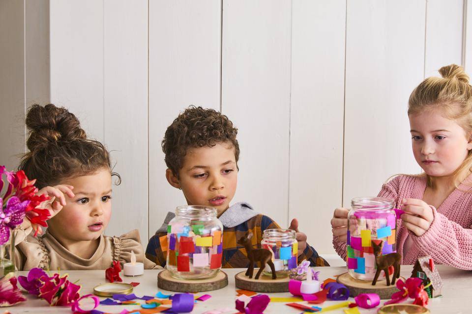 Kinderen diy bloemenvaasje