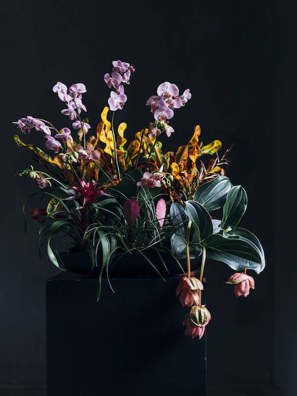 Kerstboeket met planten