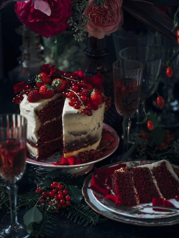 Kersttaart red velvet