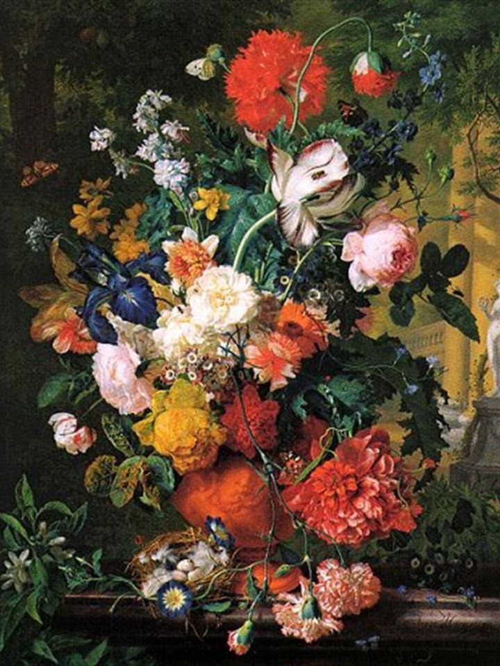 De grande dame van de bloemenstillevens