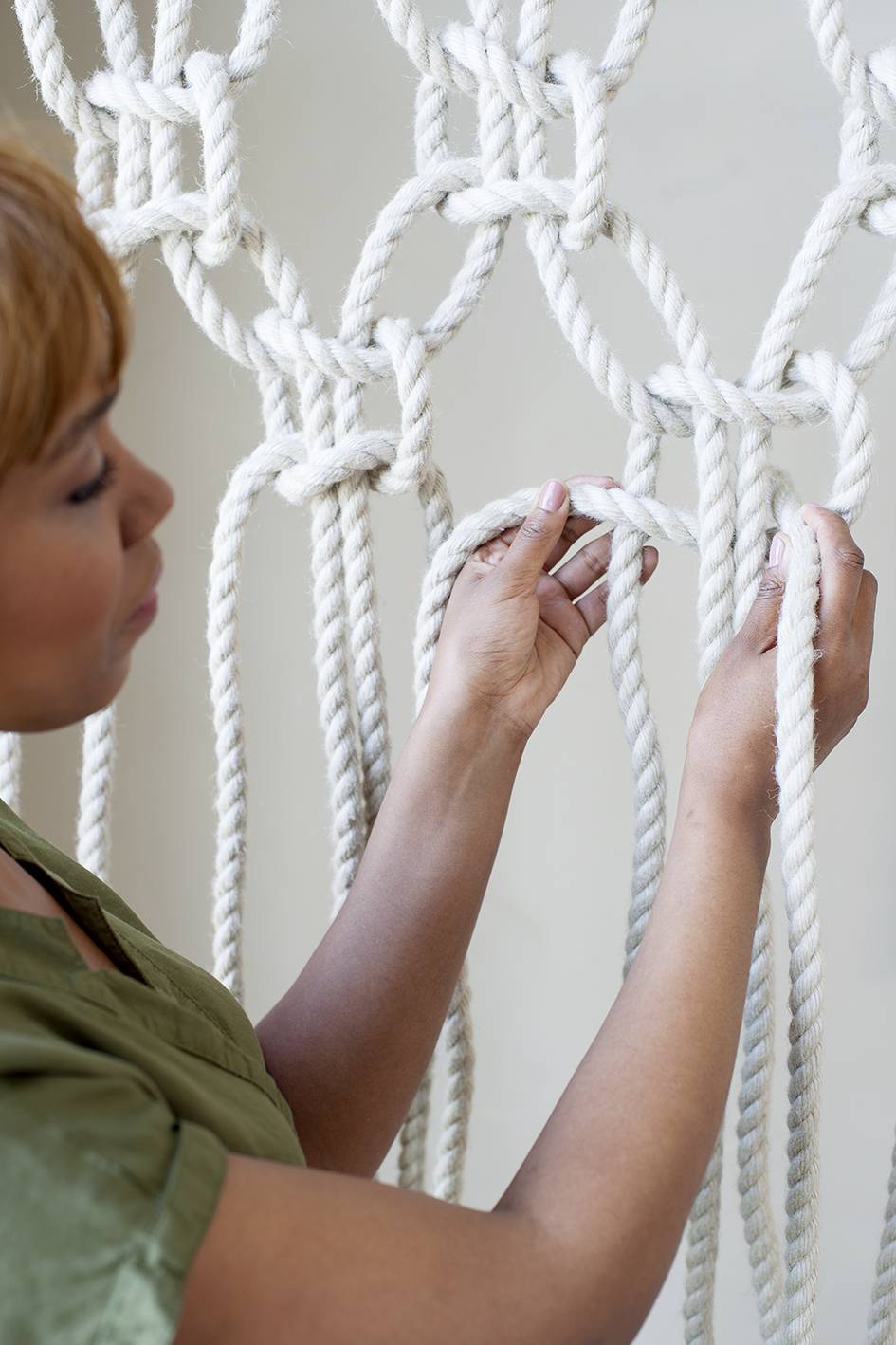 Knopen macramé klimrek