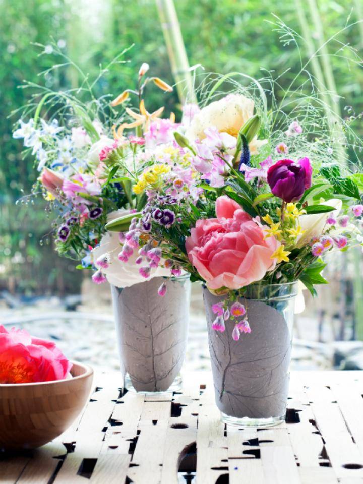 DIY vaas met pioenroos