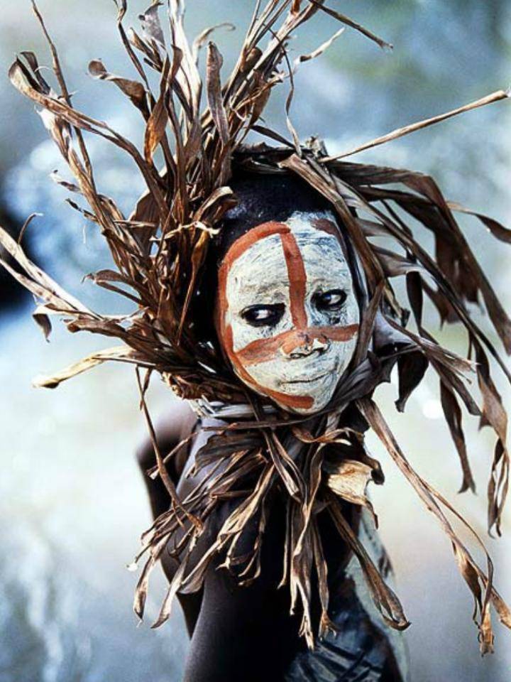 De kostuums van mensen uit Afrika