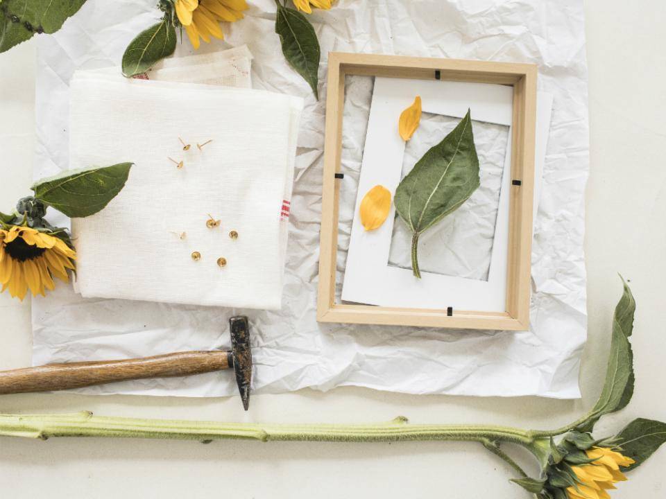 Zonnebloem papier