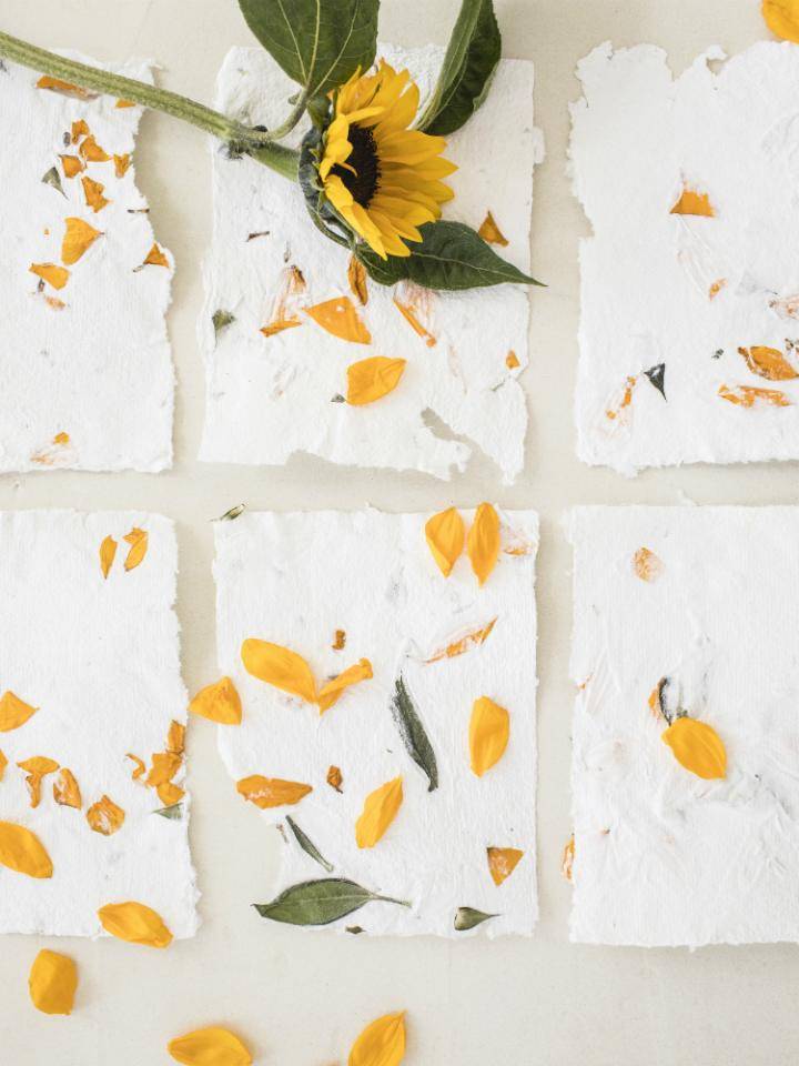 Zonnebloem papier