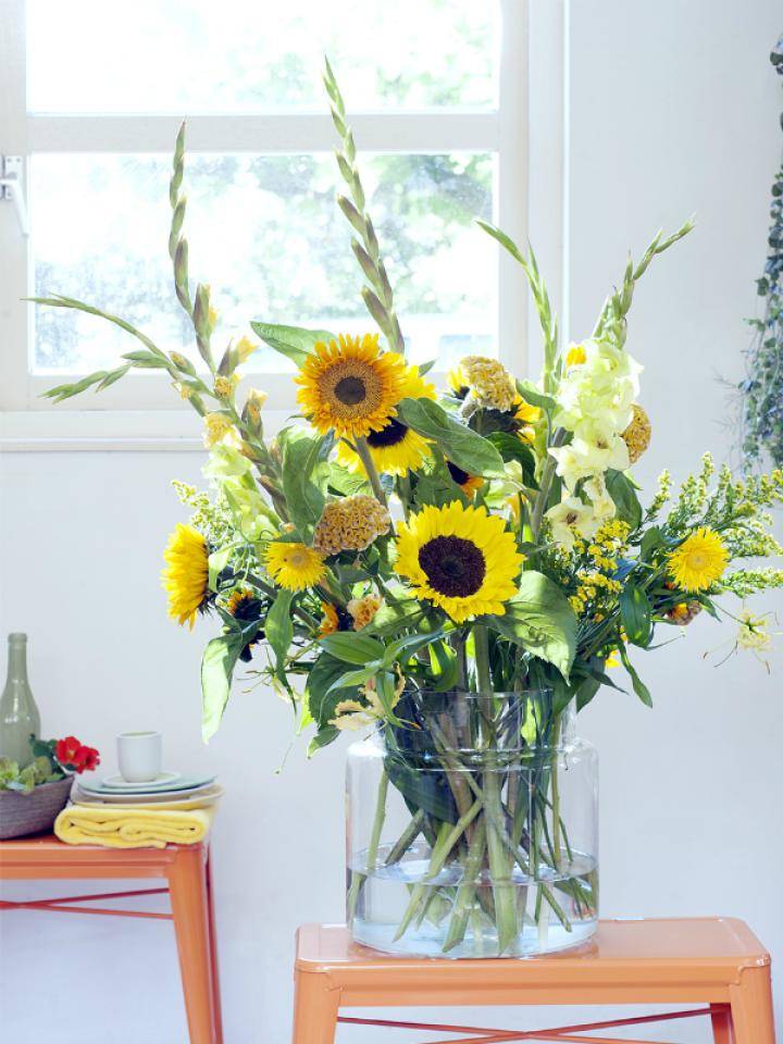 Boeket zonnebloemen